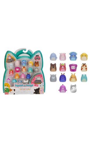Squishmallows Squish A Longs 14 Figür + Yüzük Seti Seri 2 Set 1