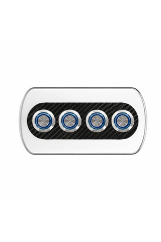 Labarka 4'lü Krom Switch Panel Sigortalı Korna Butonlu 12-24V
