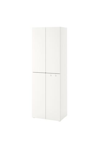 IKEA Modern Beyaz Bebek Çocuk Gardırop 60x57x181 cm İskandinav Tarzı Sağlam Ahşap Odası Dolap