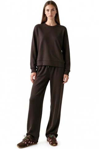 Hiccup Modal Touch Basic Sweatshirt & Geniş Paça Pantolon İkili Takım