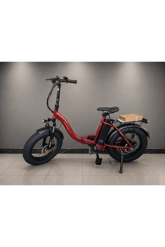 Corelli Voniq-S Katlanabilir Elektrikli Bisiklet Fat Bike Kırmızı