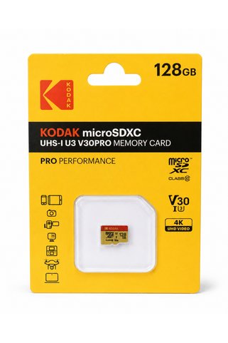 Kodak 128GB Micro SD UHS-I U3 V30PRO Hafıza Kartı