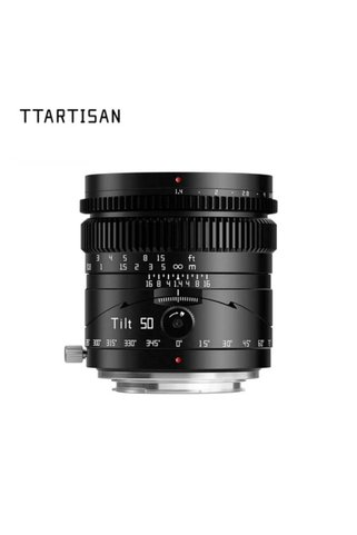 TTArtisan Tilt 50mm F1.4 Lens (Canon RF, Siyah)