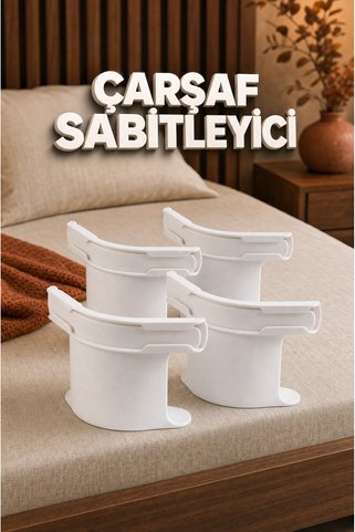 ARNEER 4'Lü Çarşaf Sabitleme Aparatı Nevresim Tutucu Yatak Kenarı Pratik Set