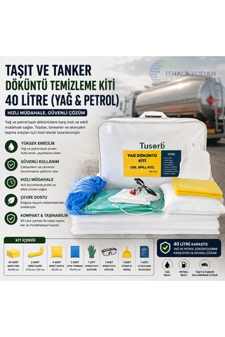 BantMarketim Taşıt Ve Tanker Döküntü Temizleme Kiti 40 Litre (yağ Ve Petrol)
