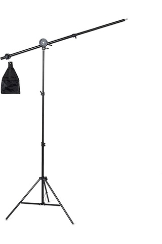 AZT 140cm Boom Arm Uzatma Kolu Deve Boynu Kum Torbalı ve 200cm Işık Ayağı , Işık , Softbox , Mikrofon , LED Vb.