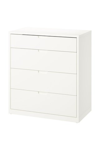 IKEA Modern Beyaz 4 Çekmeceli Şifonyer 82x47x90 cm - Yatak Odası Dolabı