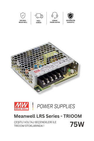 Meanwell LRS-75-12 (75w 6 Amper) SMPS Güç Kaynağı