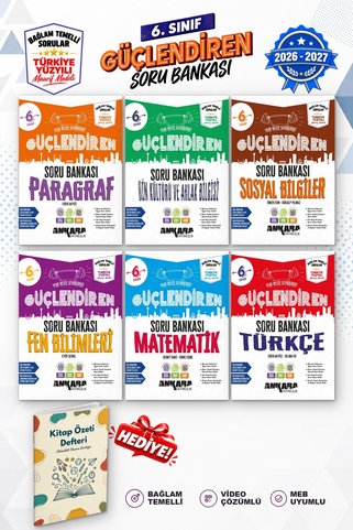 Ankara Yayıncılık 6.Sınıf Türkçe Matematik Fen Bil. Sosyal Bil. Din Paragraf Bağlam Temelli Soru Bankası 2026-2027