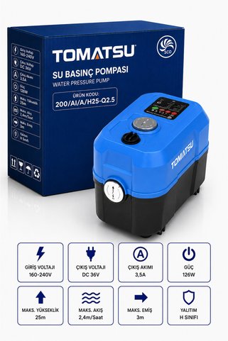 tomatsu 2 KAT 2 DAİRE Akıllı Su Basınçlandırma Otomatik Hidrofor 20 Metre Basma - SICAK ve SOĞUK Suya Uygun