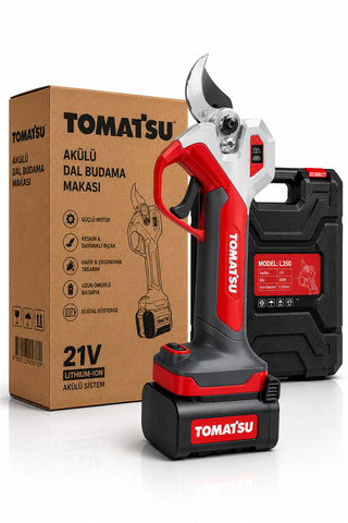 tomatsu 30–35 mm Çift Akülü Dal Budama Makası – 8 Saate Kadar Kullanım