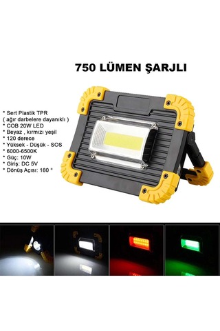 zamerya 750 Lümen Powerbank Şarjlı Işıldak Wt-330