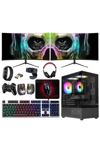 TURBOX Tx9514 i5 4440 16GB Ram 256GB SSD 4GB R7 240 23.8" DUAL Curved Masaüstü Oyun Oem Paket