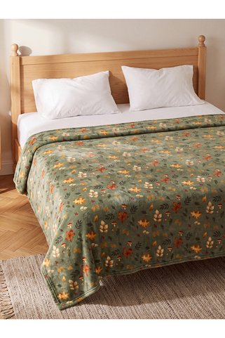 LC Waikiki Çelebi Store'dan Kaliteli Parçalar Yaprak İşlemeli Çift Kişilik Battaniye 200x220 cm