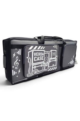 KORG PA5X, Kronos 2, Kronos 3, PA700, PA900, PA1000 Uyumlu Baskılı Keyboard Org Softcase Taşıma Çantası Gri