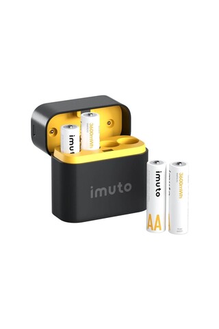 IMUTO 3600MWH Aa Şarj Edilebilir Lityum Pil Seti (4’lü) Hızlı Şarj Cihazı