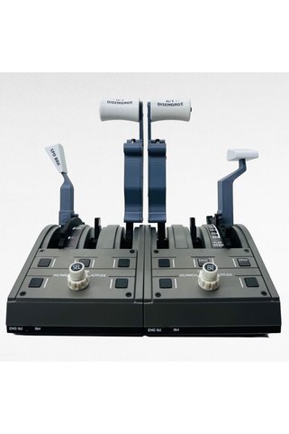 Sierradelta3D Thrustmaster TCA Throttle Quadrant için Gri Ayrı Thrust Levers Eklenti Seti - Flight Simulator