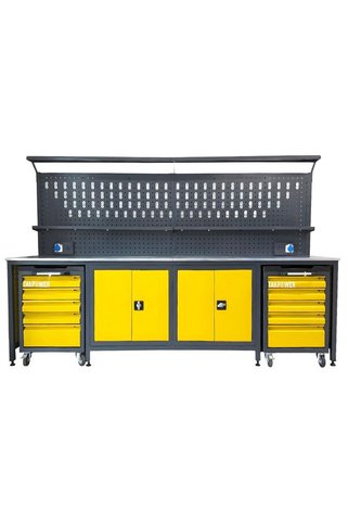 TAKPOWER TTR4432 3 Metre Takım Tezgahı 2 Dolaplı + 2 Boş Takım Arabası