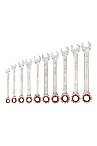 Bosch 1600A02AU0 Cırcır Kombine Anahtar Takımı 10 Parça