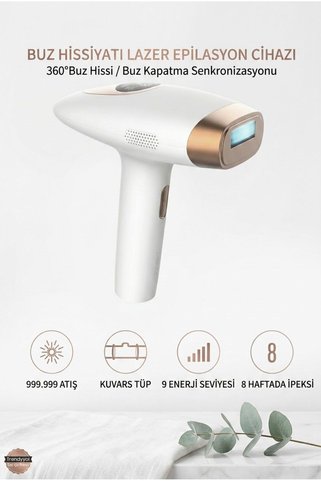 Pluzz AL17 Lazer Epilasyon 999.990 Bin Atım Ipl Tüy Alma Cihazı Yüz Vücut Hassas Bölge