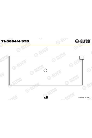 GLYCO ALMPARCA KOL YATAK AUDI (164351) 81MM 4B