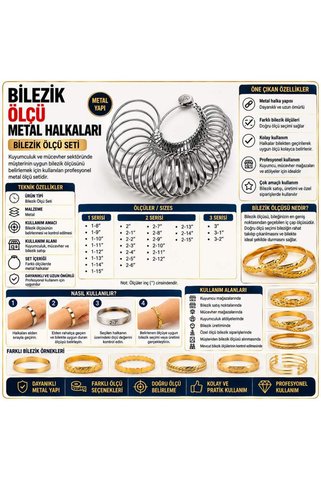 Torna Türk Bilezik Ölçü - Metal Halkalar