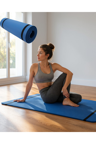 Azrlya 10 mm Yoga Matı Kaymaz Yüzey Çift Taraflı Kullanım Dayanıklı Eva Fitness Minderi