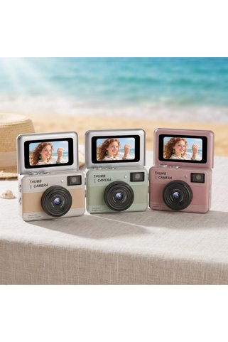 ARNEER 68Mp 4K Ultra Hd 180 Derece Dönen Ekranlı Retro Stil Mini Dijital Fotoğraf Makinesi 1 Adet Bx-313484