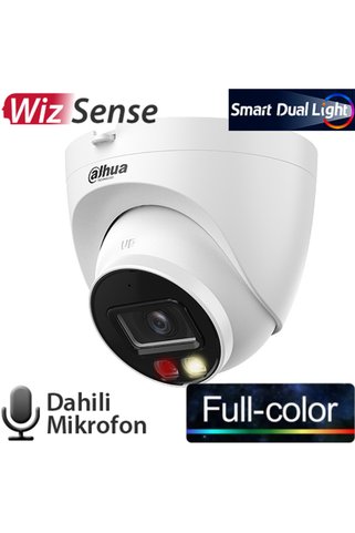 DAHUA (IPC-HDW2449T-S-IL-0280B) 4MP 2.8MM AKILLI ÇİFT IŞIKLI SDKART IP67 POE DAHİLİ MİK. DOME 30MT