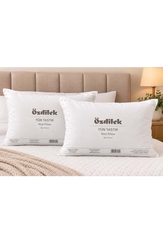 Özdilek 2li Set Doğal %100 Yün Yastık (50x70)