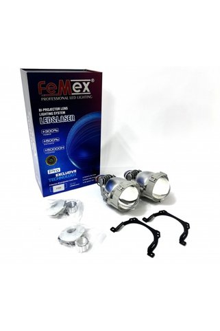 FEMEX P20 Vidalı Bi-Led Projektör Far İçi LED Mercek 2,5 Inc Kısa Uzun Birlikte (Vidalı Somonlu)