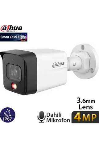 DAHUA (IPC-HFW1439TC1-SA-IL-0360B) 4MP 3.6MM 30M IR SESLI BULLET POE IP KAMERA