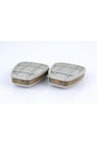 3M 6051 A1 Gaz Maske Filtresi - 2 Çift (4 Adet)