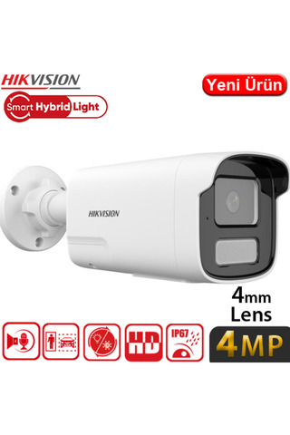 Hikvision (DS-2CD1T43G2-LIUF/SL) 4MP 4mm AKILLI ÇİFT IŞIK ÇİFT YÖNLÜ KONUŞMA BULLET KAMERA-50MT