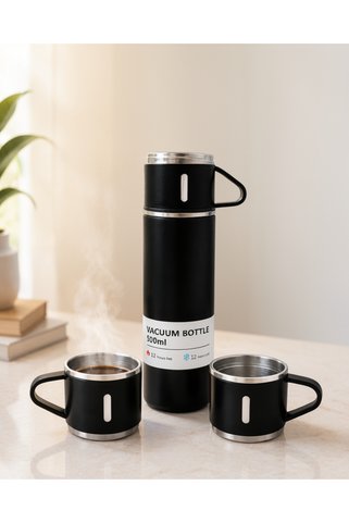 Azrlya Paslanmaz Çelik Termos Seti | 500 ml Kapasite, 6-12 Saat Isı Koruma, Hediye Kutulu