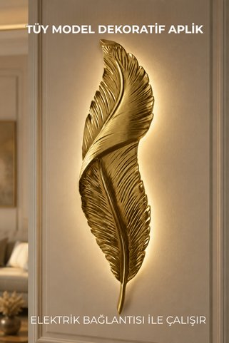 Edison Gold Tüy Model LED Aplik 7W 220V Elektrikli Duvar Lambası Modern Dekoratif Aydınlatma Salon Yatak Odası Koridor Antre Hol Oturma Odası Duvar Apliği İç Mekan Dekoratif LED Aydınlatma