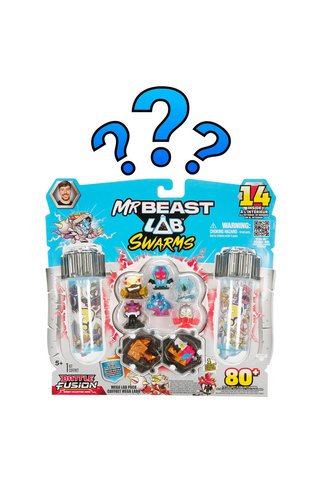 moose Mr.Beast Lab Swarms Battle Fusion Serisi 14’lü Tüp Figür Seti S4 MBE01000 - Mor Siyah Ejderha