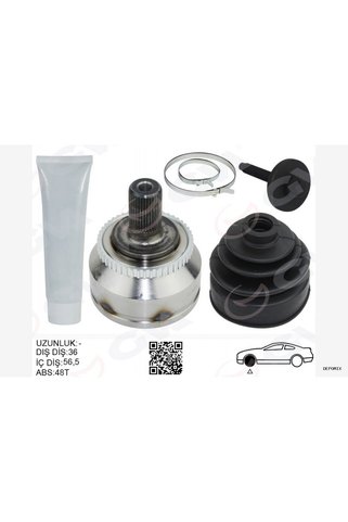 GVA DPMIX-HB ÖN AKS KAFASI DIŞ SAĞ-SOL VOLVO S60 I 00 10 C70 I 96 02 36 27 56.5 114MM BOY 48 (13627) A