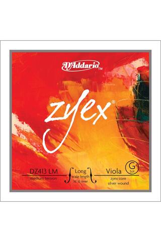 D'Addario DZ413LM VİYOLA TEK TEL, ZYEX, (16" VE ÜSTÜ), G-(SOL), MEDIUM