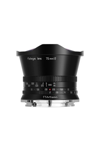 TTArtisan TT Artisan 7.5mm F2.0 APS-C Balıkgözü Objektif Bağlantısı MFT Mount Siyah 180 derece görüntü açılı