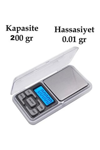 EGE YAPI Dijital Hassas Elektronik Kuyumcu Cep Terazisi Tartı 200 gr 0.01 gr