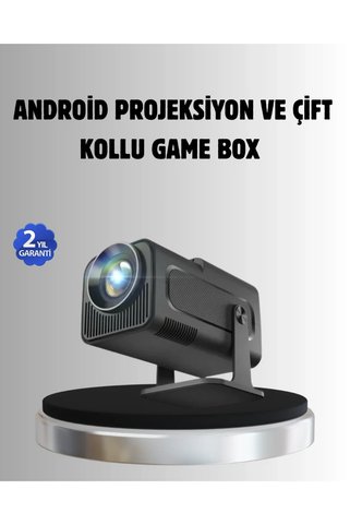 EGE YAPI Android Projeksiyon Game Box – 1280x720p HD Çözünürlük, Bluetooth,HDMI ve USB Girişli