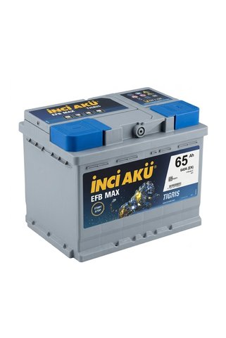 İNCİ AKÜ 12V 65 Ah Efb Max Tigris 640 A(EN) Start Stop Akü