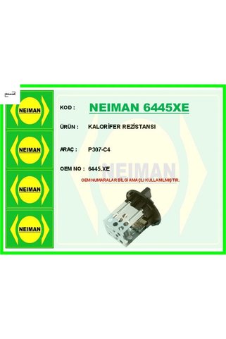 Universal Kalorifer rezistansı 307-c4 6445.Xe