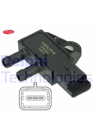 DELPHİ Fap kaptörü egsoz basınç sensörü vıvaro c-zafıra-p207-p208-p301-p307-p308-p508-p2008-mını r55 r56