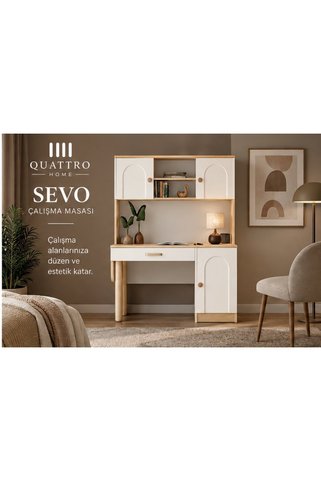 QUATTRO HOME SEVO KİTAPLIKLI ÇALIŞMA MASASI
