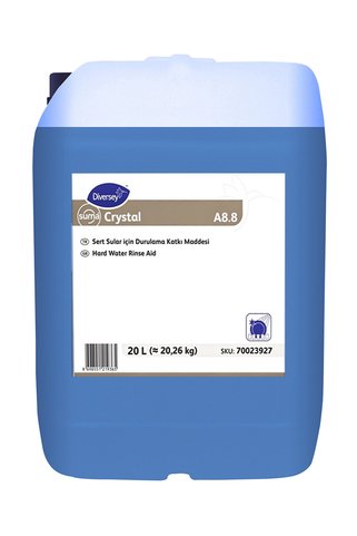 Diversey Suma Crystal A8.8 Sert Sular için Durulama Katkı Maddesi Parlatıcı 20 L