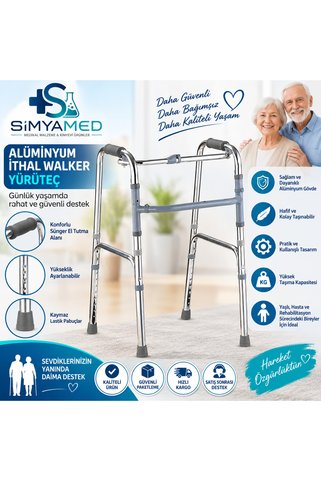 SİMYAMED ALÜMİNYUM İTHAL WALKER YÜRÜTEÇ ULTRA HAFİF