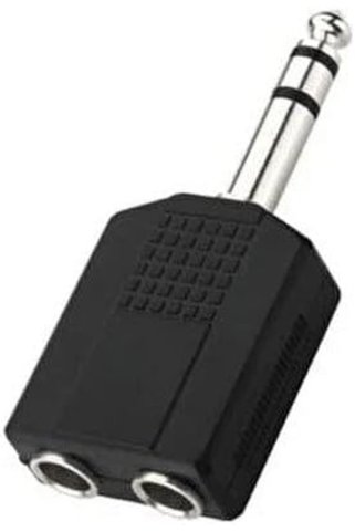 KHİ-ZAİ 6.3 mm jack çoğaltıcı 6.3 mm erkek 2x 6.3 mm dişi jack gitar jack çoğaltıcı