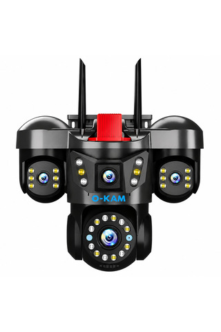 O-KAM PRO O-Kam 5011 12MP 4 Lens Wifi Ptz Kamera 12v Adaptör Hediye